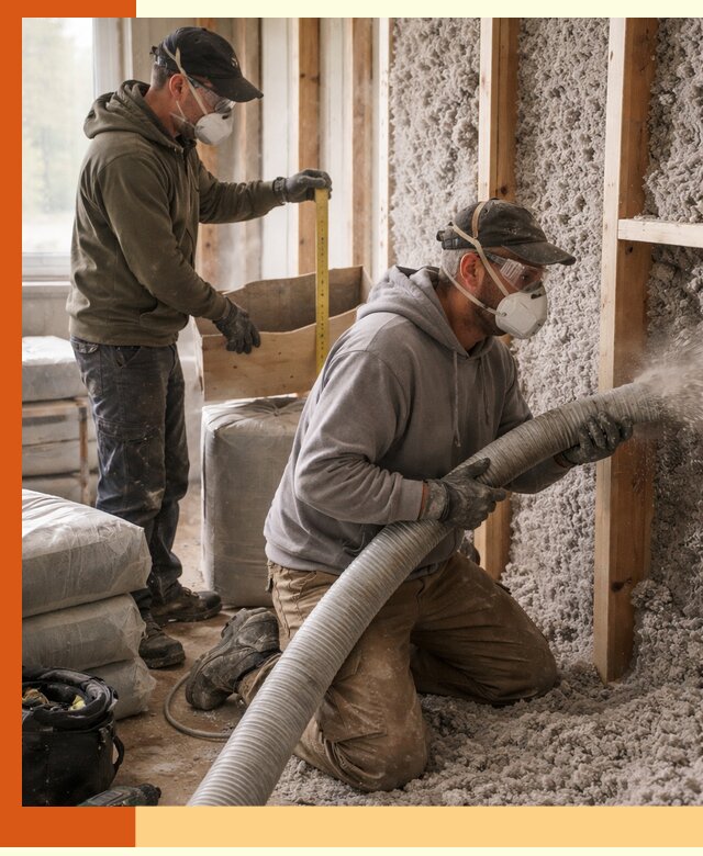 Утепление таунхауса эковатой в Кыштыме для максимально теплых стен