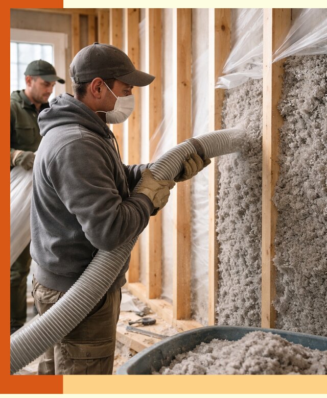 Утепление каркасного дома эковатой в Кыштыме — качественно и надолго