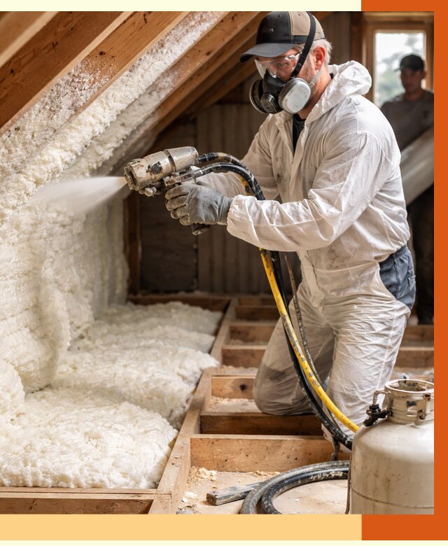 Утепление чердака ППУ в Кыштыме от 8953 руб./м2 — услуга под ключ | ТепломастерКшт