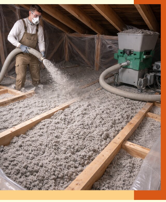 Утепление чердака эковатой в Кыштыме от 1506 руб/м2 — заказать у ТепломастерКшт