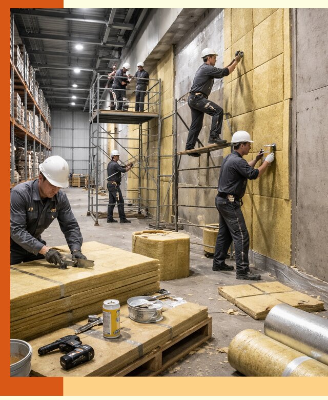 Утепление логистического центра в Кыштыме качественно и экономично