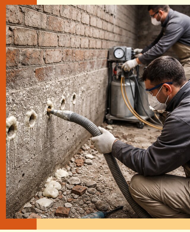 Заполнение колодцевой кладки ППУ в Кыштыме быстро и герметично