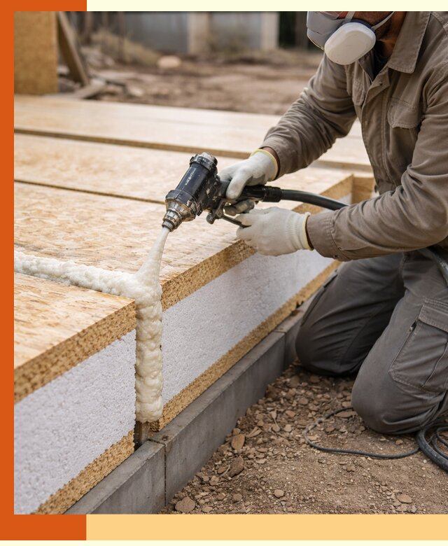 Утепление СИП-панелей пенополиуретаном (ППУ) в Кыштыме