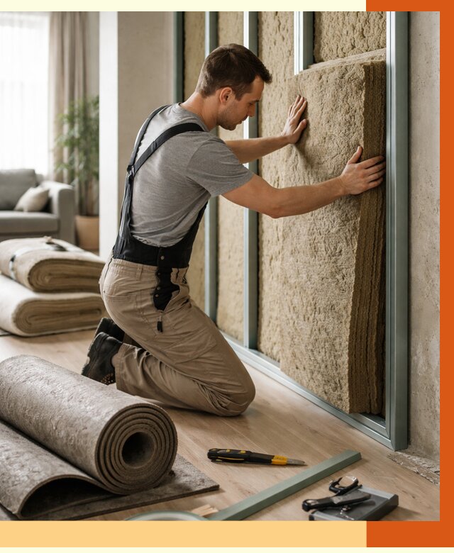 Шумоизоляция перегородок в Кыштыме от 1714 руб. за м2 — ТепломастерКшт