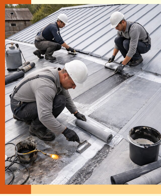 Гидроизоляция металлической кровли с гарантией в Кыштыме