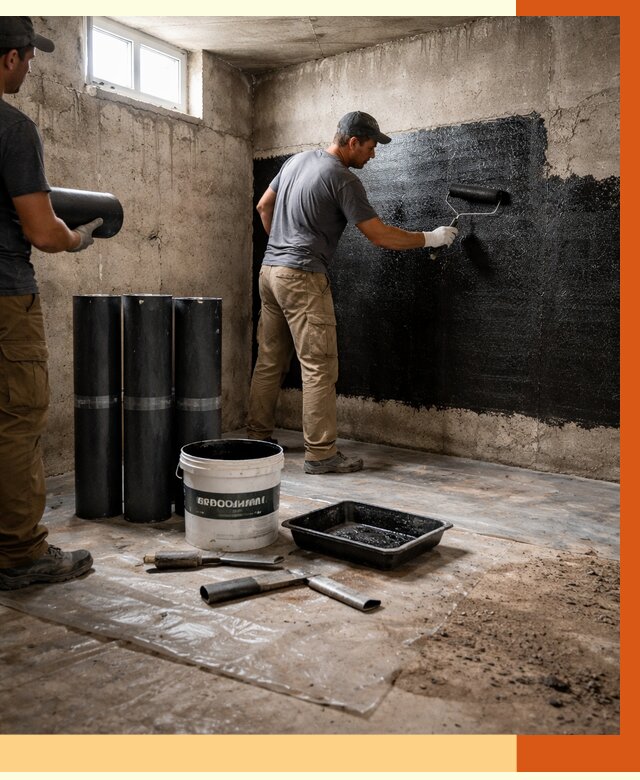 Гидроизоляция подвала в Кыштыме от 3635 руб. под ключ | Профессионально — ТепломастерКшт