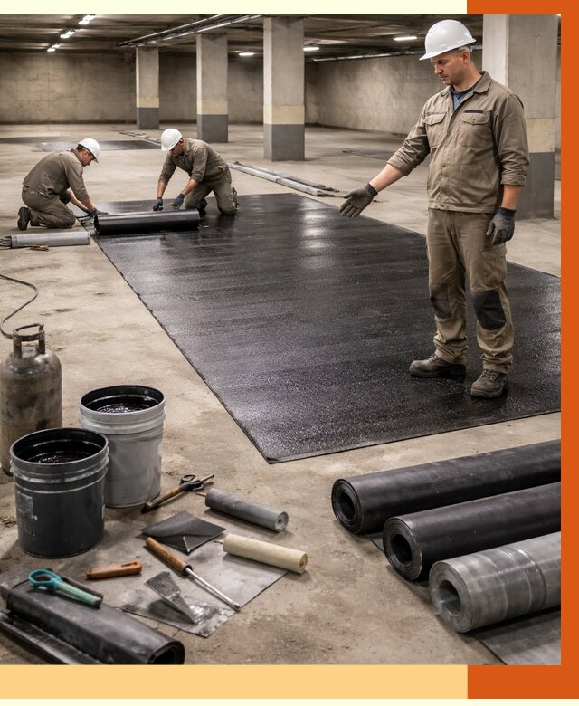 Гидроизоляция паркинга в Кыштыме от 1246 руб/м² — профессиональная защита | ТепломастерКшт